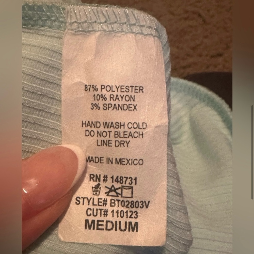 Blue Bodysuit Halter Top - Picture 7 of 8